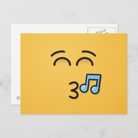 Knipperend gezicht met glimlachende ogen briefkaart (Voorkant / Achterkant)