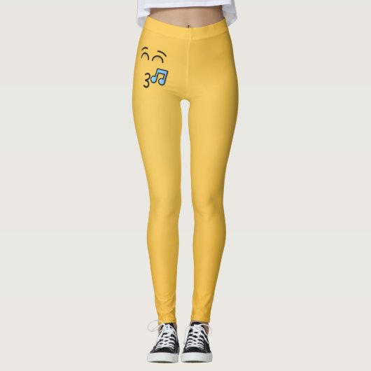 Knipperend gezicht met glimlachende ogen leggings (Voorkant)