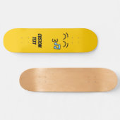 Knipperend gezicht met glimlachende ogen persoonlijk skateboard (Horizontaal)