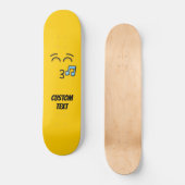 Knipperend gezicht met glimlachende ogen persoonlijk skateboard (Voorkant)