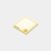 Knipperend gezicht met glimlachende ogen post-it® notes (Schuin)