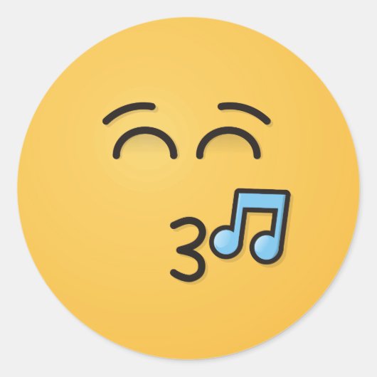 Knipperend gezicht met glimlachende ogen ronde sticker (Voorkant)