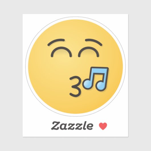 Knipperend gezicht met glimlachende ogen sticker (Vel)