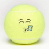 Knipperend gezicht met glimlachende ogen tennisballen (Voorkant)