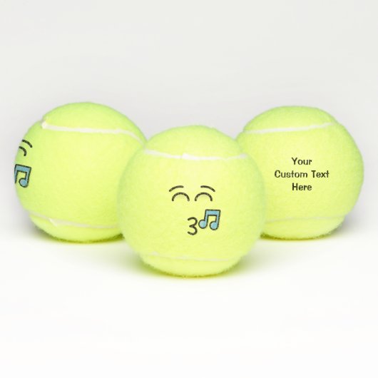 Knipperend gezicht met glimlachende ogen tennisballen (Multi)