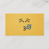 Knipperend gezicht met glimlachende ogen visitekaartje (Achterkant)