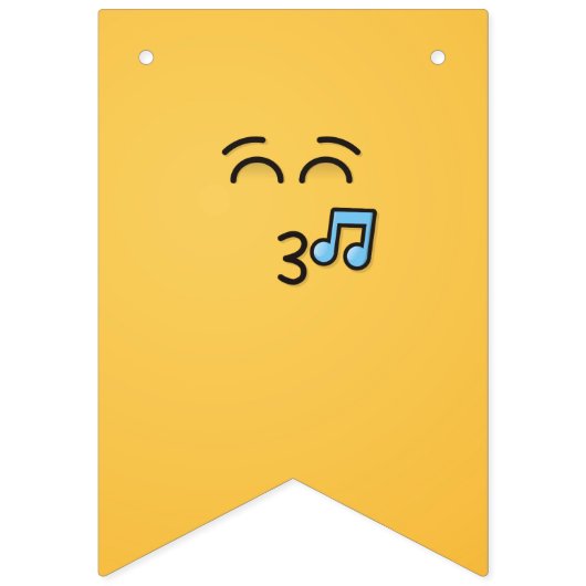 Knipperend gezicht met glimlachende ogen vlaggetjes (Eerste vlag)