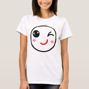 Knipperend gezicht, Wink glimlach T-shirt