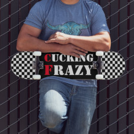 Knipperend wit en zwart dambord persoonlijk skateboard