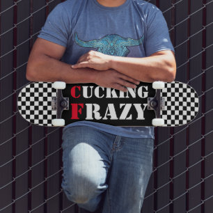 Knipperend wit en zwart dambord persoonlijk skateboard