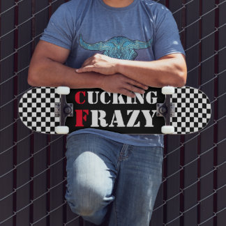 Knipperend wit en zwart dambord persoonlijk skateboard