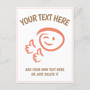 Knipperende emoji gezicht twee duimen omhoog. Dood Briefkaart