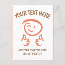 Knipperende emoji gezicht twee duimen omhoog. Dood Briefkaart