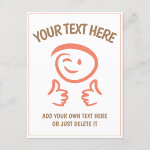 Knipperende emoji gezicht twee duimen omhoog. Dood Briefkaart