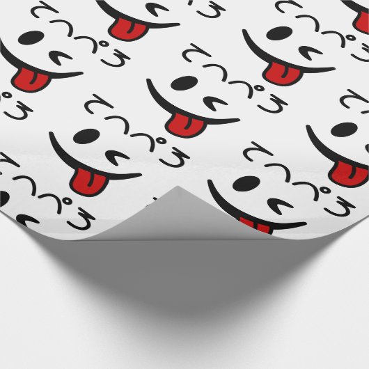 Knipperende gezicht tong uit てへぺろ Tehepero | Oeps Cadeaupapier (Hoek)