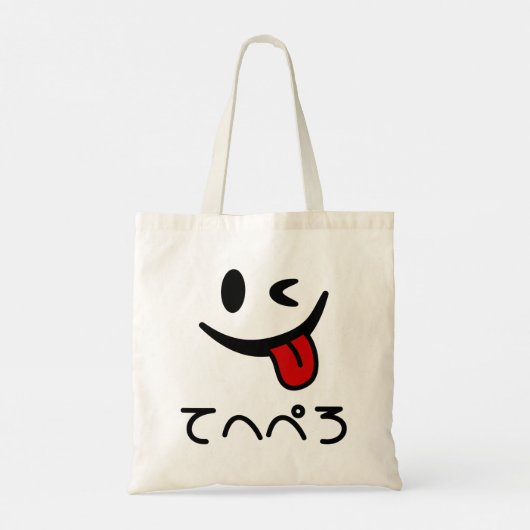 Knipperende gezicht tong uit てへぺろ Tehepero | Oeps Tote Bag (Achterkant)
