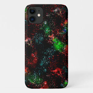Knipperende kleurpatches onder donkere en mozaïeks Case-Mate iPhone case