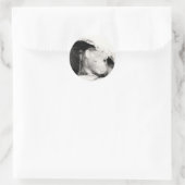 Knipperende rat! ronde sticker (Tas)