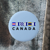 Knipperende vlaggen van het Canadese Nautical Sign Ronde Button 5,7 Cm