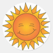 Knipperende zon Sticker (Voorkant)