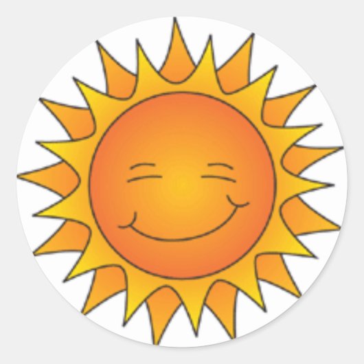 Knipperende zon Sticker (Voorkant)