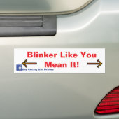 Knipperlicht Als Je Het Meent! Bumpersticker (Op auto)