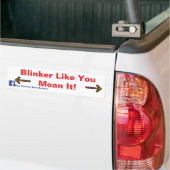 Knipperlicht Als Je Het Meent! Bumpersticker (Op Truck)
