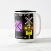 Knipperlichten Tweekleurige Koffiemok (Voorkant rechts)