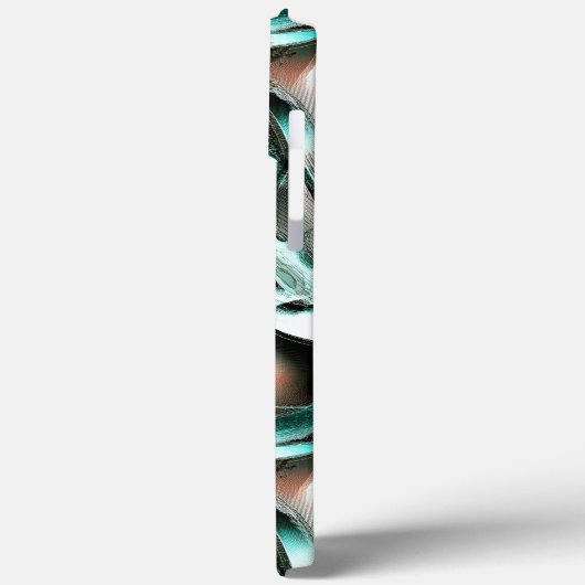 Knippers in zilvercyaan met groeven op koraal Case-Mate iPhone case (Achterkant / Links)