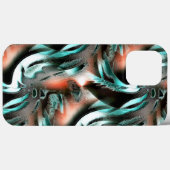 Knippers in zilvercyaan met groeven op koraal Case-Mate iPhone case (Achterkant (horizontaal))