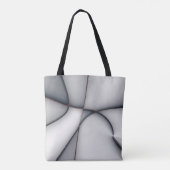 Knippers van grijs fijn omhulsel tote bag (Achterkant)