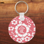 Knippers voor papier - roze kanji sleutelhanger (Voorkant)