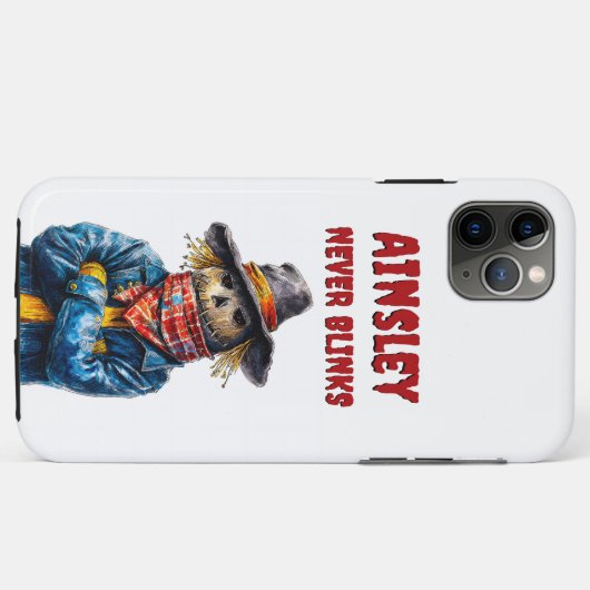 Knippert nooit met Scarecrow Creepy Halloween Desi Case-Mate iPhone Case (Achterkant (horizontaal))