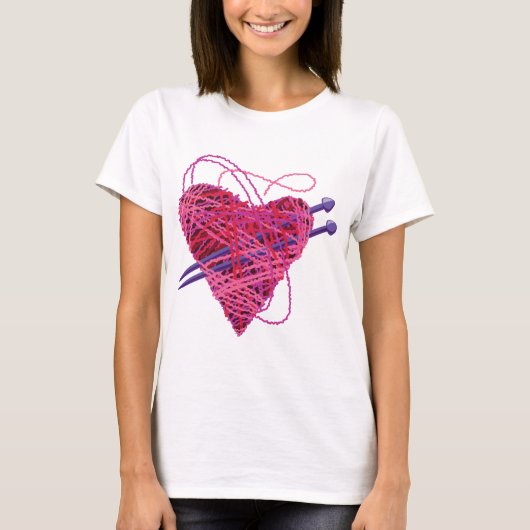kniproze hart t-shirt (Voorkant)