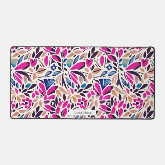 Knipsel Geïnspireerd Bloemen Vormen Patroon Bureaumat (Voorkant)