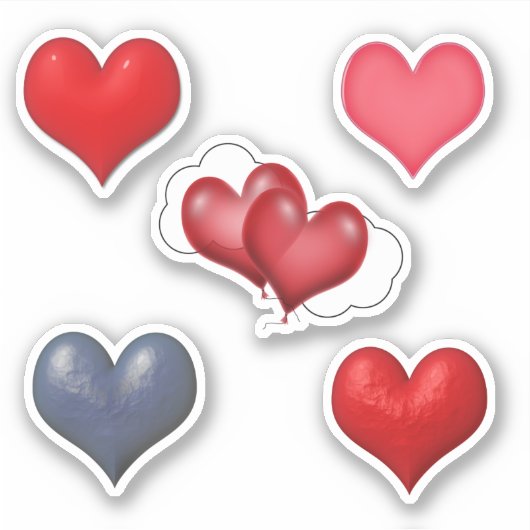 Knipselboek Hartjes Valentijnsdag Sticker (Voorkant)