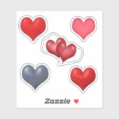 Knipselboek Hartjes Valentijnsdag Sticker (Vel)