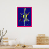 Knipturtle Kunstposter 18 x 24 Poster (Keuken)