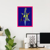 Knipturtle Kunstposter 18 x 24 Poster (Thuiskantoor)