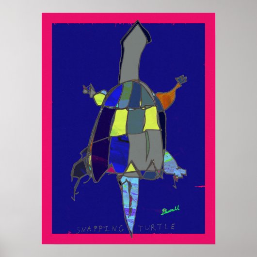 Knipturtle Kunstposter 18 x 24 Poster (Voorkant)