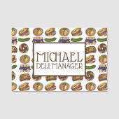 Knish Lox Blintz Kosher Pickle Jewish Deli Foods Naamplaatje (Voorkant)