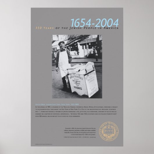 Knish Man Lower East Side New York 1925-1950 Poster (Voorkant)