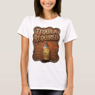 Knispelgoud TEQUILA VERPLICHT Citaat T-shirt