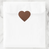 knisperend herfst blaaspapier02 RICH COFFEE BROWN Hart Sticker (Tas)