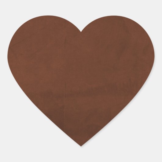 knisperend herfst blaaspapier02 RICH COFFEE BROWN Hart Sticker (Voorkant)