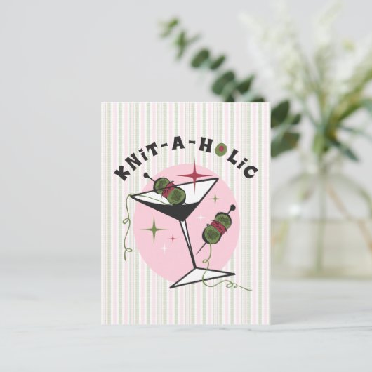 Knit-A-Holic Briefkaart (Staand voorkant)