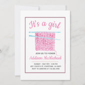 Knit Blanket Baby Girl Kaart (Voorkant)