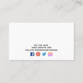 Knit Chevron Yarn Arts and Crafts Visitekaartje (Achterkant)