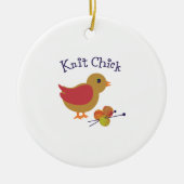 Knit Chick Keramisch Ornament (Voorkant)