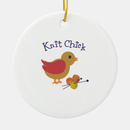 Knit Chick Keramisch Ornament